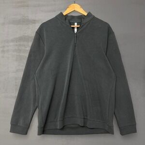 7Diamonds SPV 1/4 Zip Pullover Charcoal Grey Jacket Sweater Large